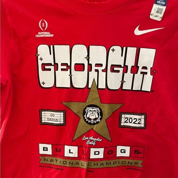 GEORGIA BULLDOGS LONG SLEEVE TEE SHIRT BY NIKE, large - Picture 2 of 3